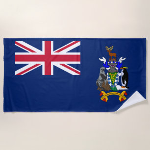 Toalla De Playa Bandera de las Islas Georgias del Sur y Sandwich d