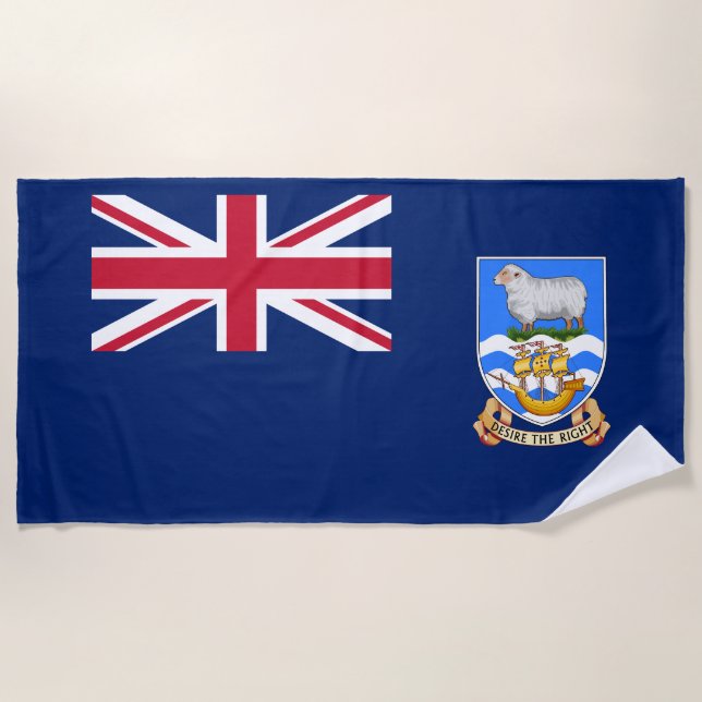 Toalla De Playa Bandera de las Islas Malvinas (Anverso)