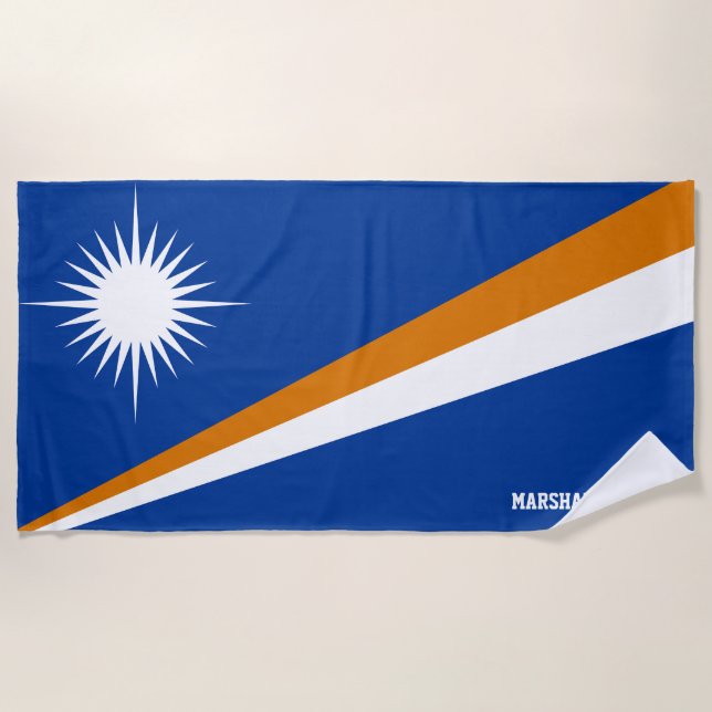 Toalla De Playa Bandera de las Islas Marshall espléndida Patriótic (Anverso)