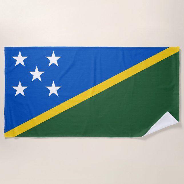 Toalla De Playa Bandera de las Islas Salomón (Anverso)
