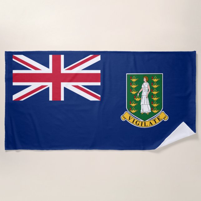 Toalla De Playa Bandera de las Islas Vírgenes Británicas (Anverso)