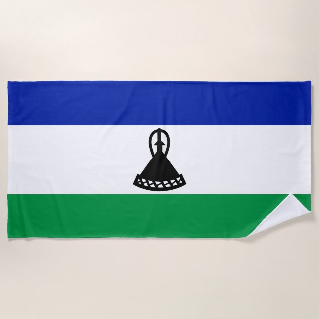 Toalla De Playa Bandera de Lesoto (Anverso)