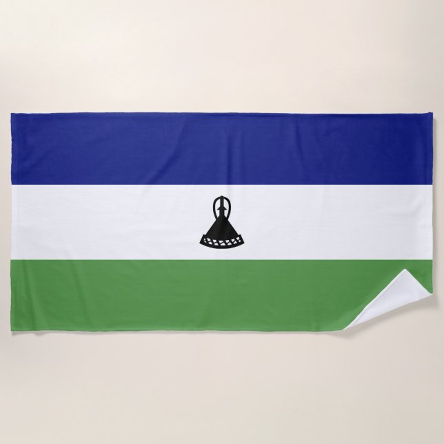 Toalla De Playa Bandera de Lesoto (Anverso)