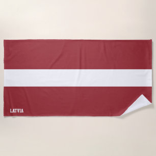Toalla De Playa Bandera de Letonia espléndida patriótica