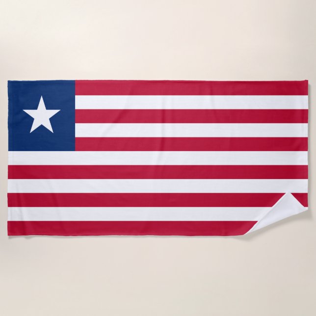 Toalla De Playa Bandera de Liberia (Anverso)