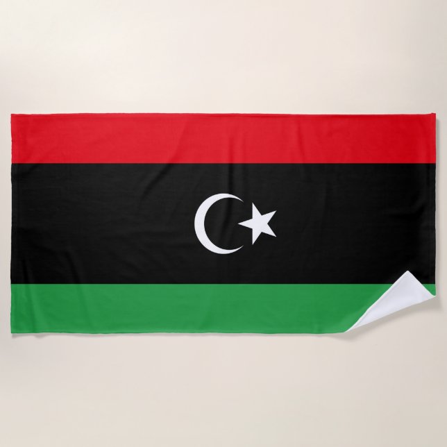 Toalla De Playa Bandera de Libia (Anverso)
