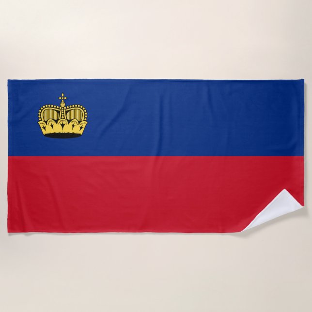 Toalla De Playa Bandera de Liechtenstein (Anverso)