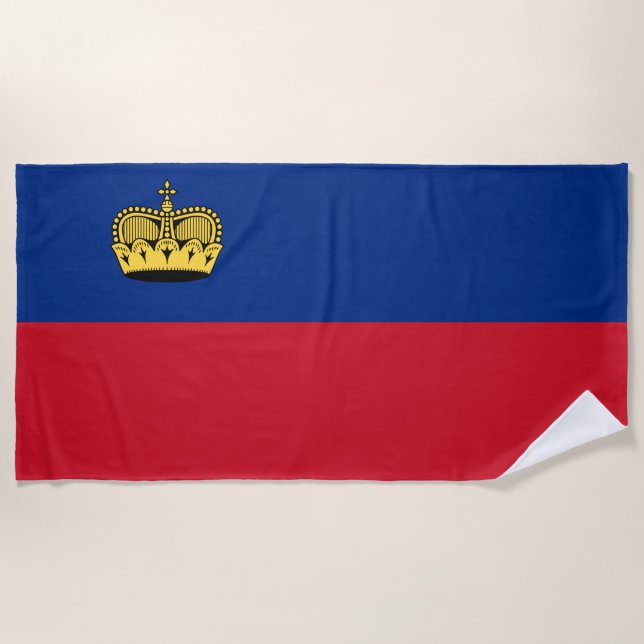 Toalla De Playa Bandera de Liechtenstein (Anverso)
