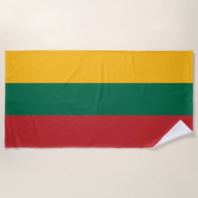 Toalla De Playa Bandera de Lituania (Anverso)