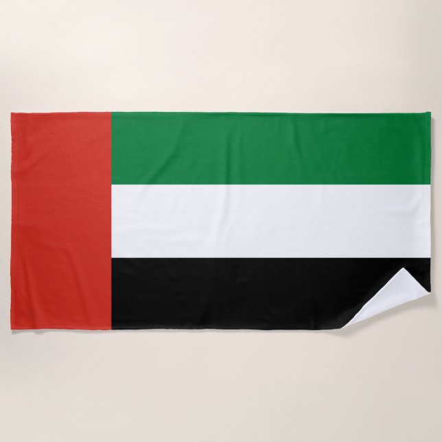 Toalla De Playa Bandera de los Emiratos Árabes Unidos (Anverso)