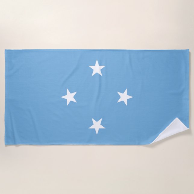 Toalla De Playa Bandera de los Estados Federados de Micronesia (Anverso)