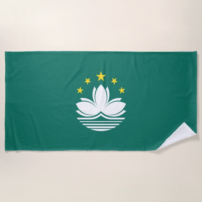 Toalla De Playa Bandera de Macao (Anverso)