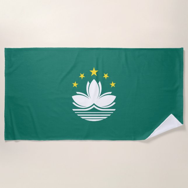 Toalla De Playa Bandera de Macao (Anverso)