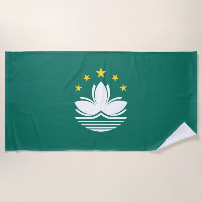 Toalla De Playa Bandera de Macao (región china) (Anverso)