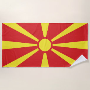 Toalla De Playa Bandera de Macedonia del Norte