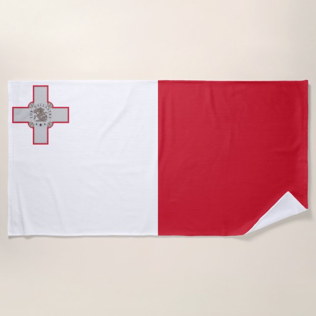 Toalla De Playa Bandera de Malta (Anverso)