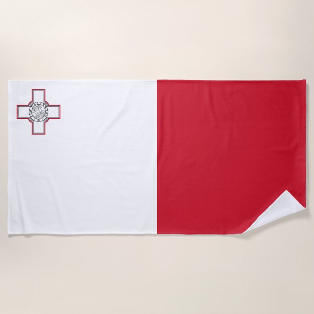 Toalla De Playa Bandera de Malta (Anverso)