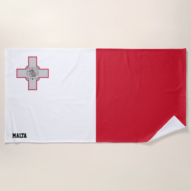 Toalla De Playa Bandera de Malta Splendid Patriotic (Anverso)