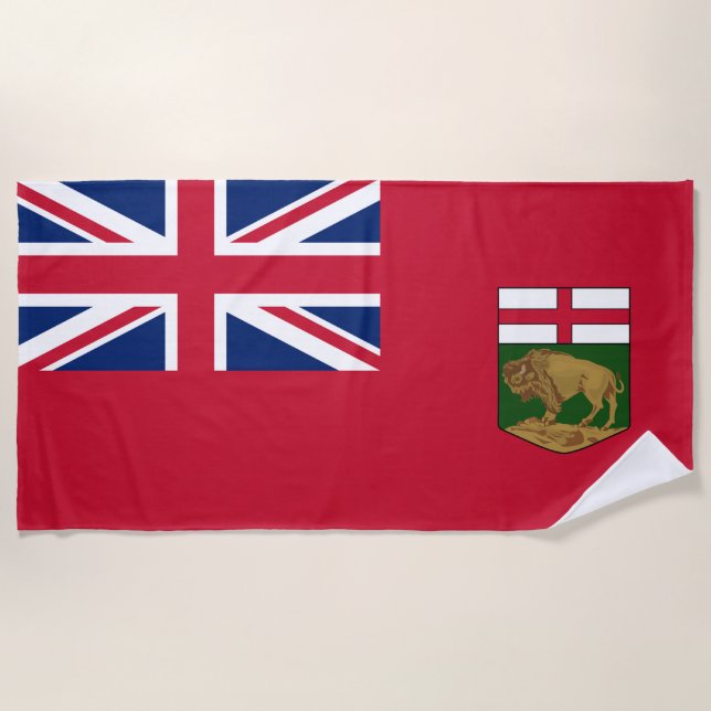 Toalla De Playa Bandera de Manitoba (Anverso)