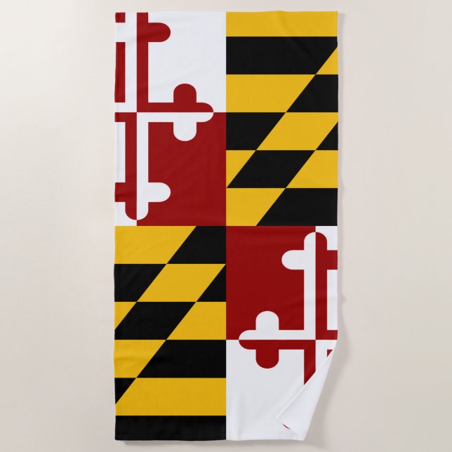 Toalla De Playa Bandera de Maryland (Anverso)
