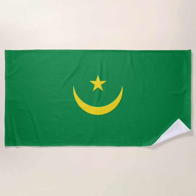 Toalla De Playa Bandera de Mauritania (Anverso)