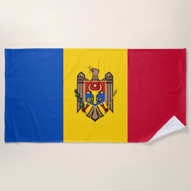 Toalla De Playa Bandera de Moldavia (Anverso)