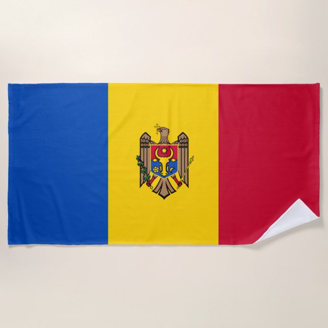 Toalla De Playa Bandera de Moldavia (Anverso)