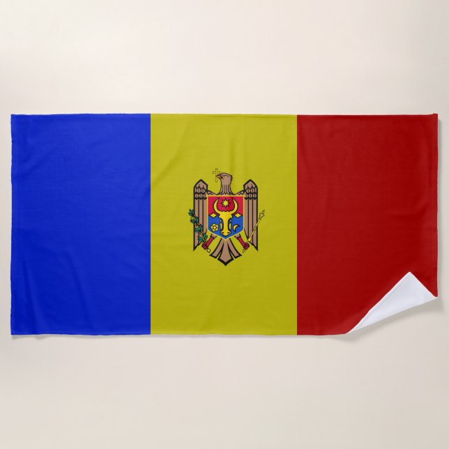 Toalla De Playa Bandera de Moldavia (Anverso)