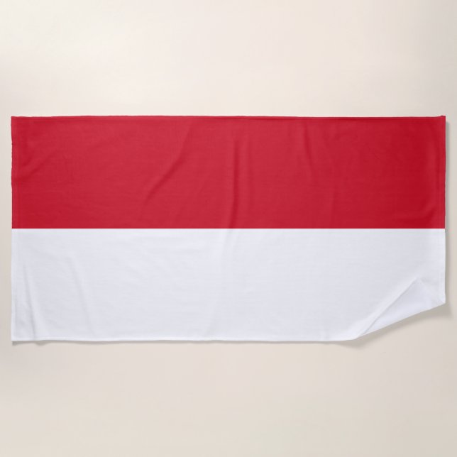 Toalla De Playa Bandera de Mónaco (Anverso)