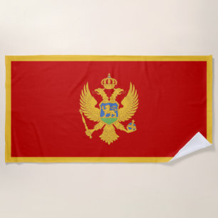 Toalla De Playa Bandera de Montenegro