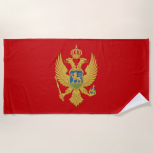 Toalla De Playa Bandera de Montenegro