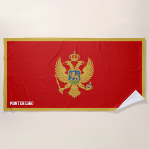 Toalla De Playa Bandera de Montenegro espléndida Patriótica