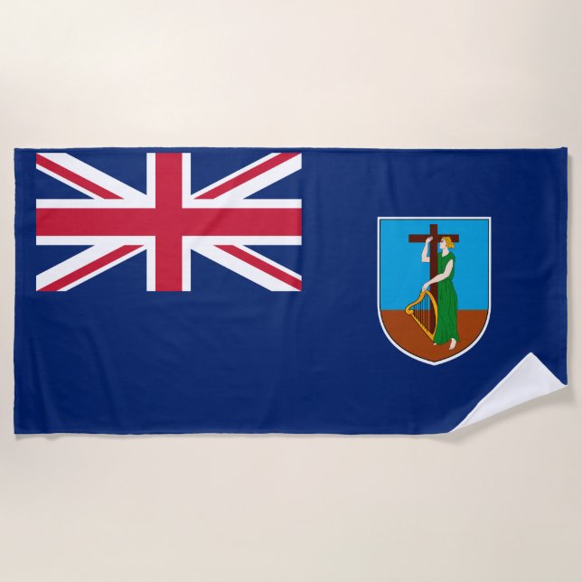 Toalla De Playa Bandera de Montserrat (Anverso)