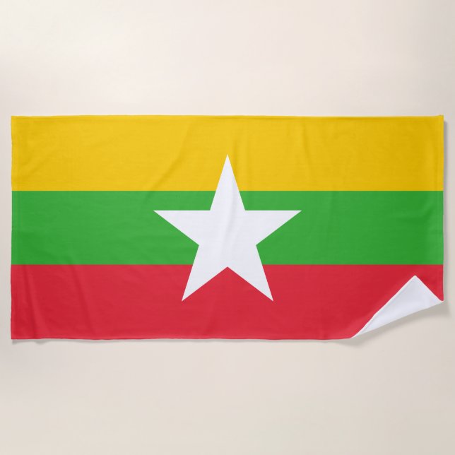 Toalla De Playa Bandera de Myanmar (Anverso)
