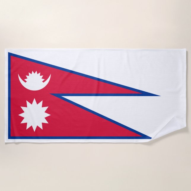 Toalla De Playa Bandera de Nepal (Anverso)