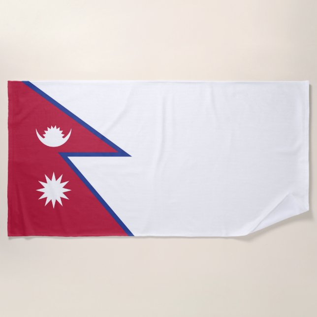 Toalla De Playa Bandera de Nepal (Anverso)