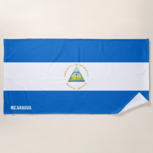Toalla De Playa Bandera de Nicaragua espléndida patriótica