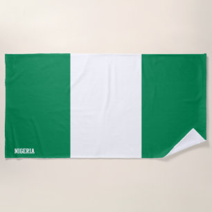Toalla De Playa Bandera de Nigeria espléndida patriótica