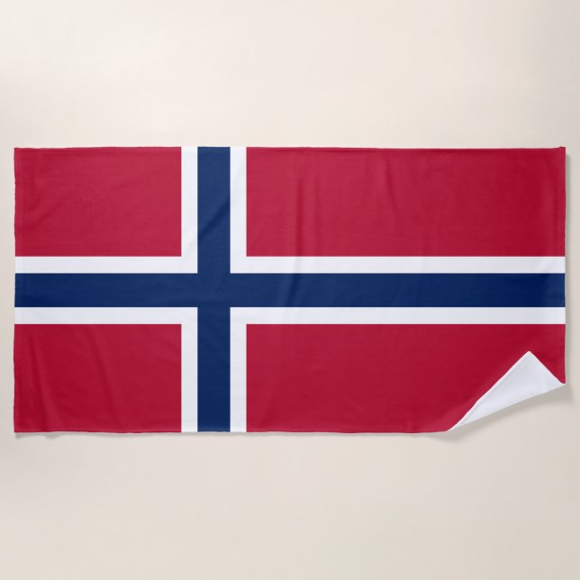 Toalla De Playa Bandera de Noruega (Anverso)
