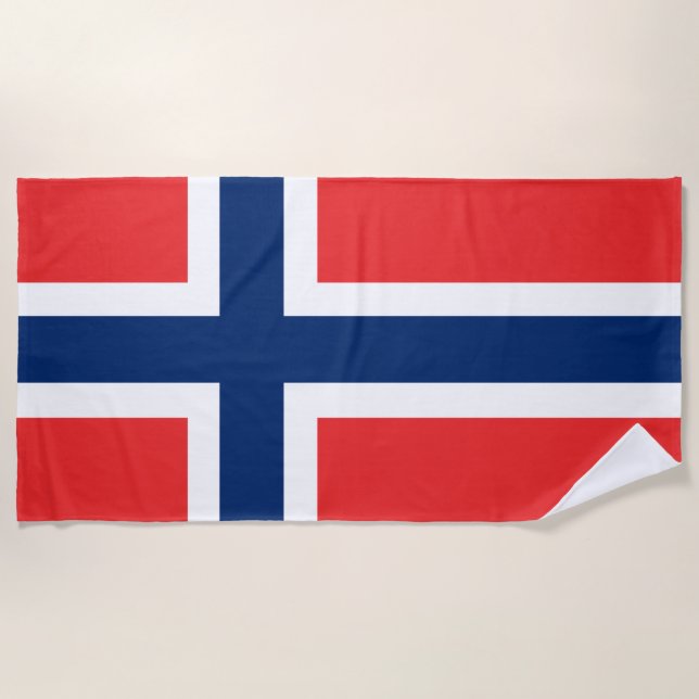 Toalla De Playa Bandera de Noruega (Anverso)