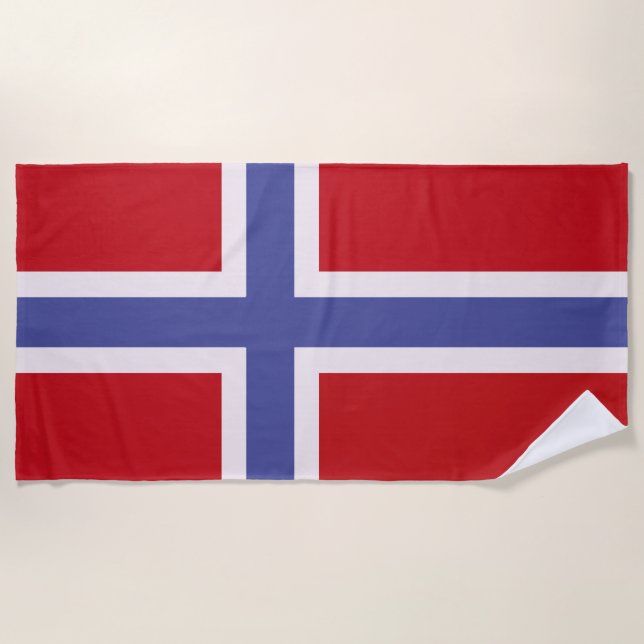 Toalla De Playa Bandera de Noruega (Anverso)