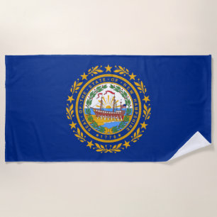 Toalla De Playa Bandera de Nuevo Hampshire