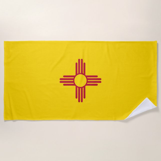 Toalla De Playa Bandera de Nuevo México (Anverso)