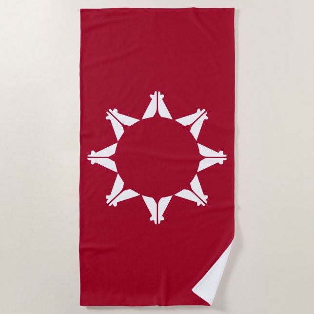 Toalla De Playa Bandera de Oglala Lakota Sioux (Anverso)