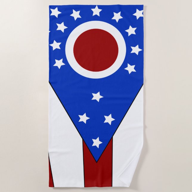 Toalla De Playa Bandera de Ohio (Anverso)
