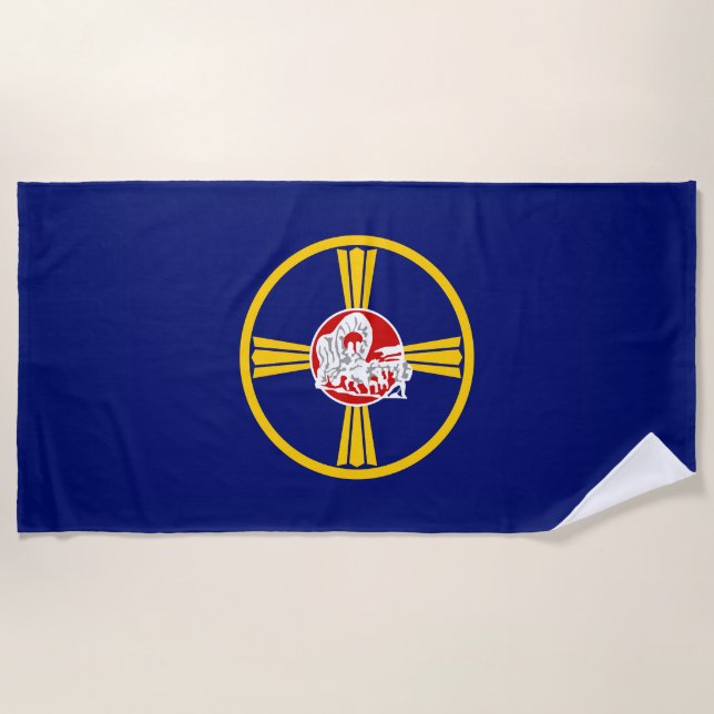 Toalla De Playa Bandera de Omaha (Nebraska) (Anverso)