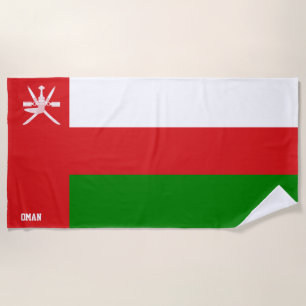 Toalla De Playa Bandera de Omán espléndido patriótico