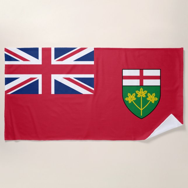 Toalla De Playa Bandera de Ontario (Anverso)