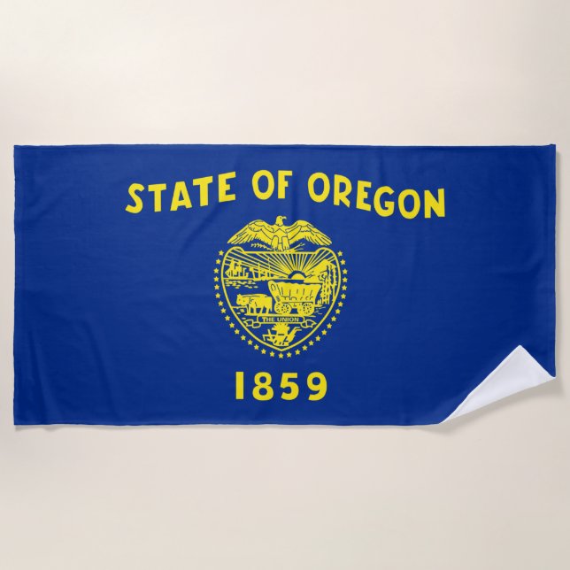 Toalla De Playa Bandera de Oregón (Anverso)