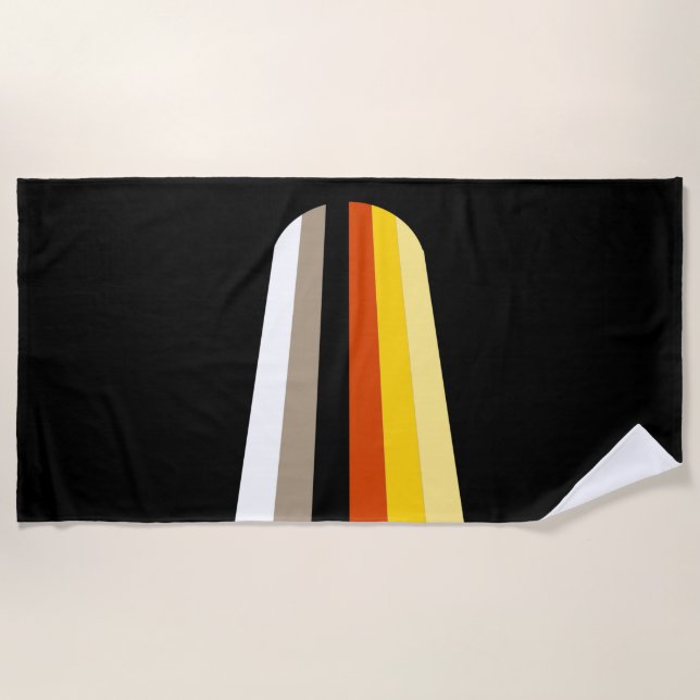 Toalla De Playa Bandera de Orgullo de Cabello Largo (Anverso)
